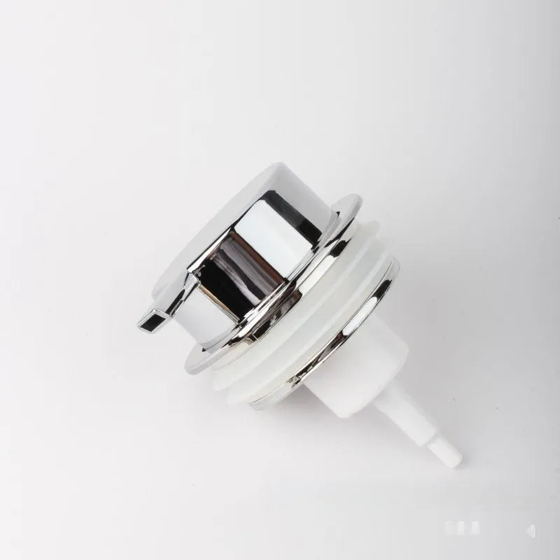 ABS plastic foam pump for facial cleanser in metallic gold finish with large foaming dispenser head.