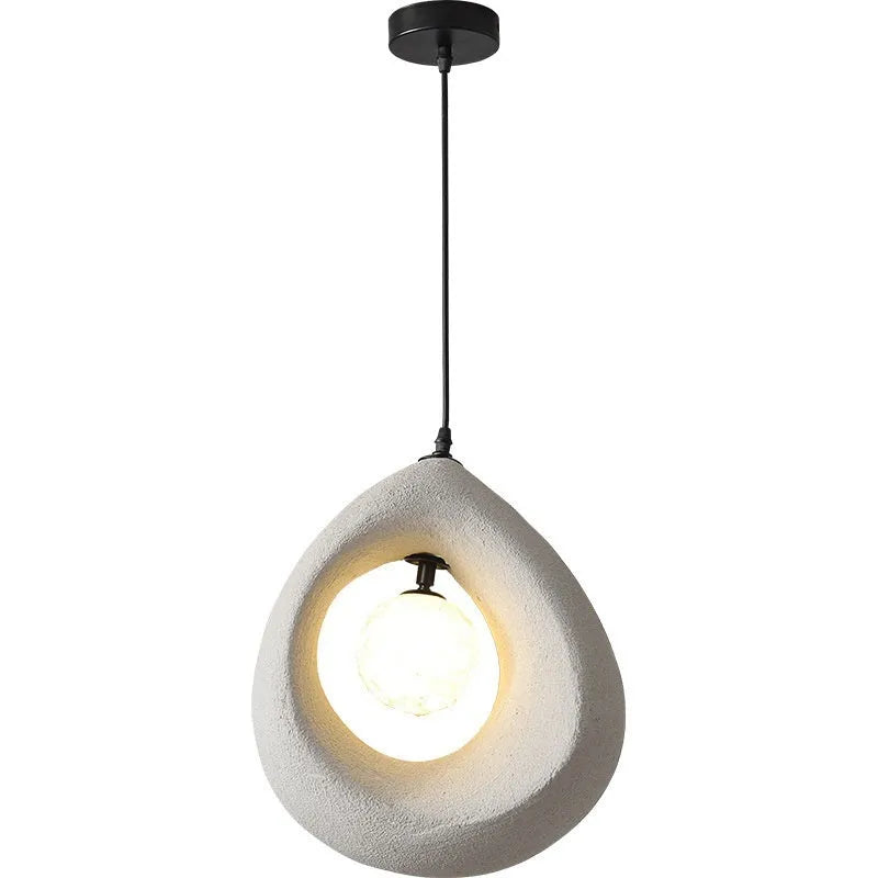 Modern simple retro bar chandelier with milky white lampshade measuring 32x35cm for dining room