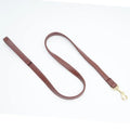 A high-grade PU leather dog traction belt leash shown in black and maroon colour options.