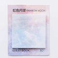 Square planet oil painting sticky notes notepad with 30 sheets showing Moon, Earth, Mars designs