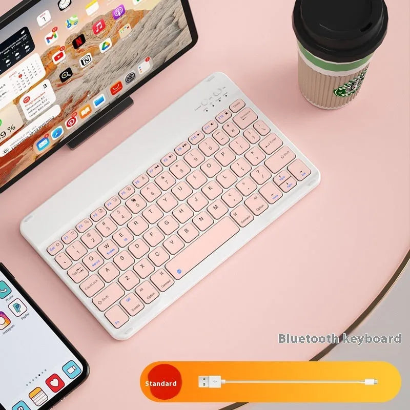 Bluetooth wireless keyboard for tablet PC in multiple colour options with USB charging cable