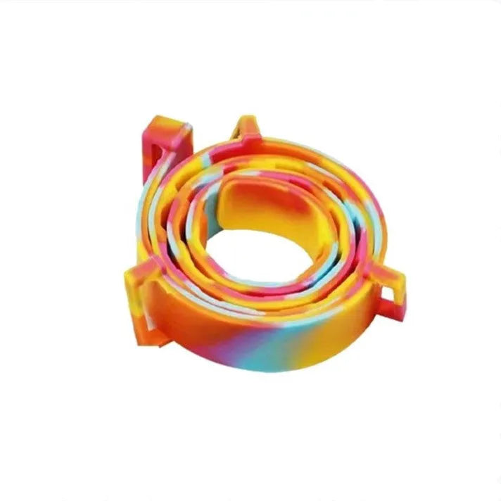 Rainbow plastic flea and anti-lice collar for cats and dogs in two sizes