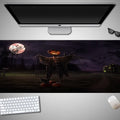 Oversized Halloween gaming mouse pad with non-slip rubber cloth surface