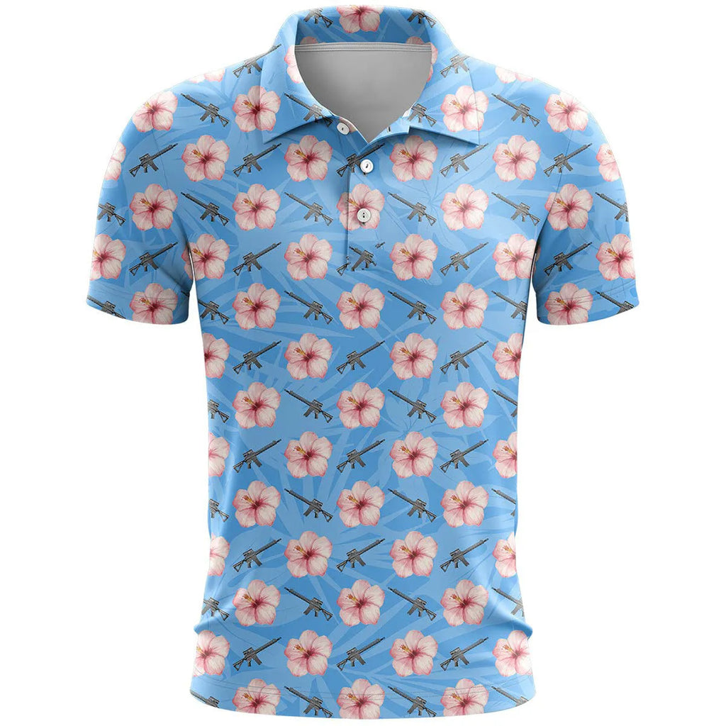 3D printed pattern on a loose fit short sleeve sports top made from bird eye polyester cloth.