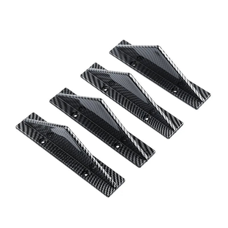 Black ABS plastic triangle rear spoiler for cars, measuring 15cm, with screws and adhesive.