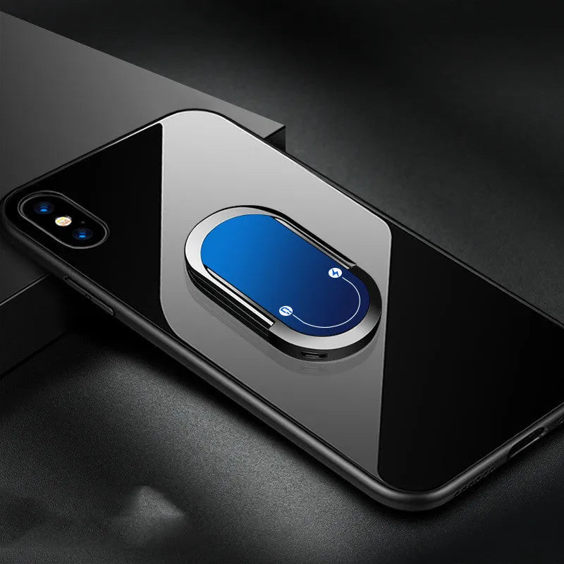 2 in 1 USB plasma lighter and mobile phone holder in aluminium alloy, black ice colour, with ring buckle and USB charging cable