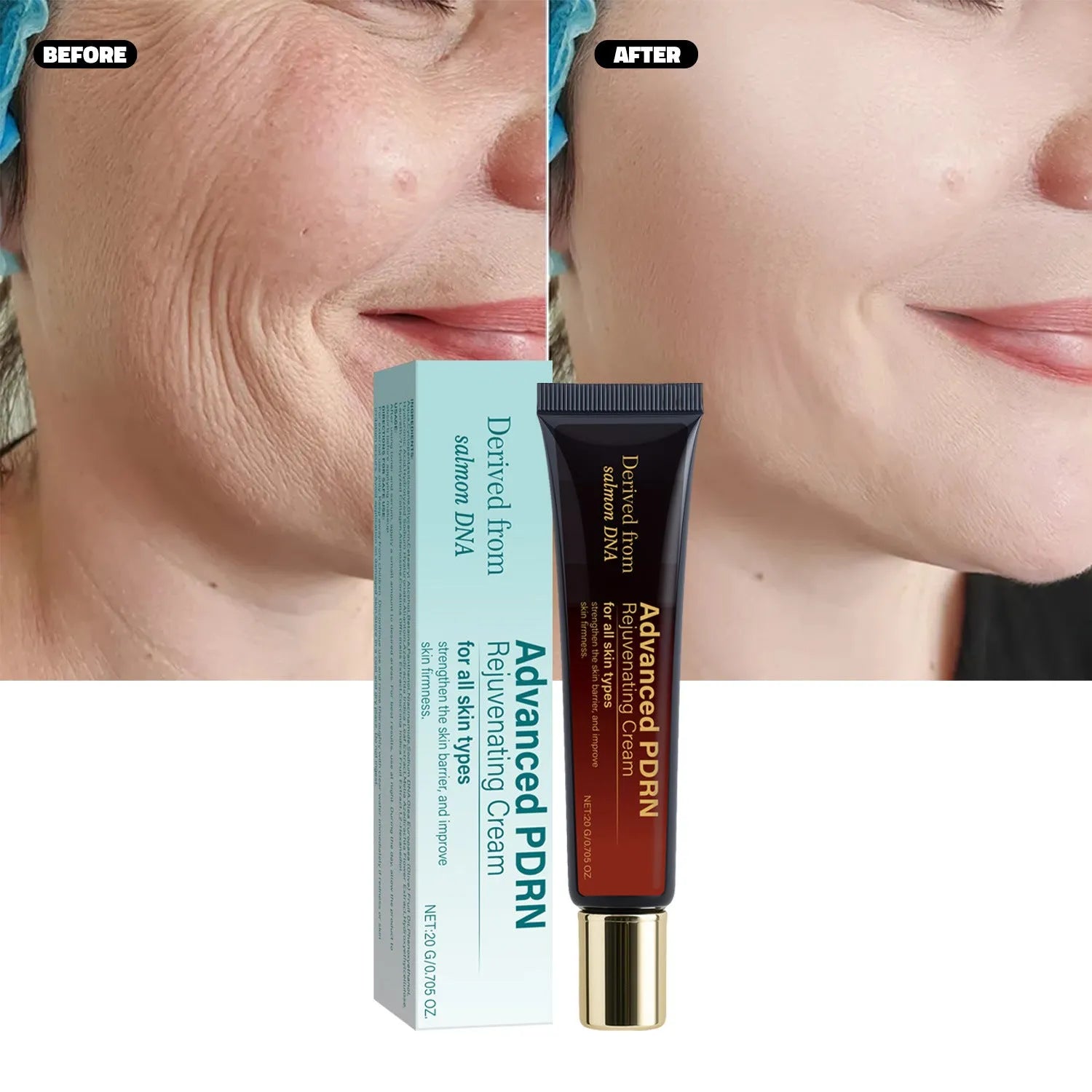 20ml skin-activating moisturising cream tube with hydrating firming wrinkle care properties