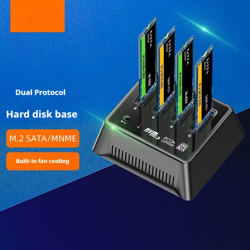 Aluminium M.2 SSD enclosure for SATA and NVMe drives with USB 3.0 cable