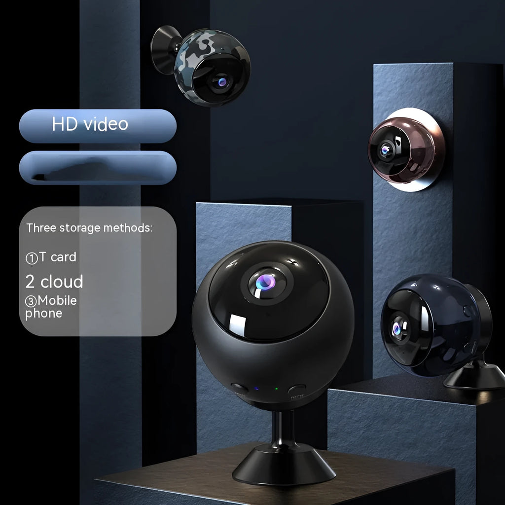 1080p wireless Wi-Fi surveillance camera with ABS housing and 3.6° lens for indoor security