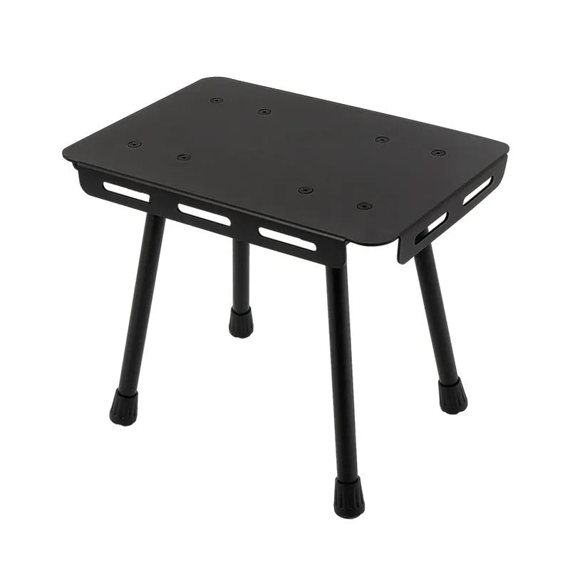 CLS Outdoor aluminium dual-use folding table and camping stool with PU cushion in Army Green.