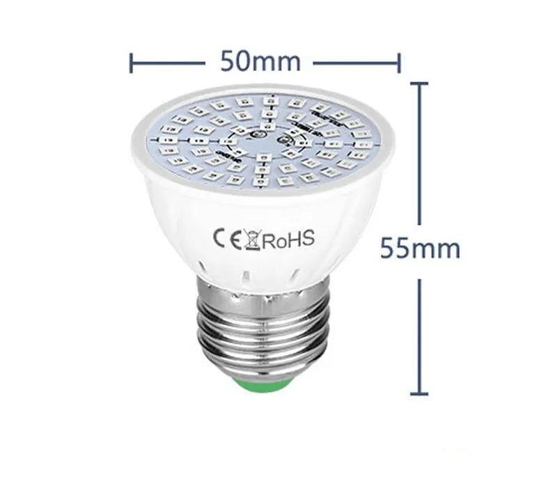 White 9W LED plant growth fill light with 80 beads for indoor potted plants.