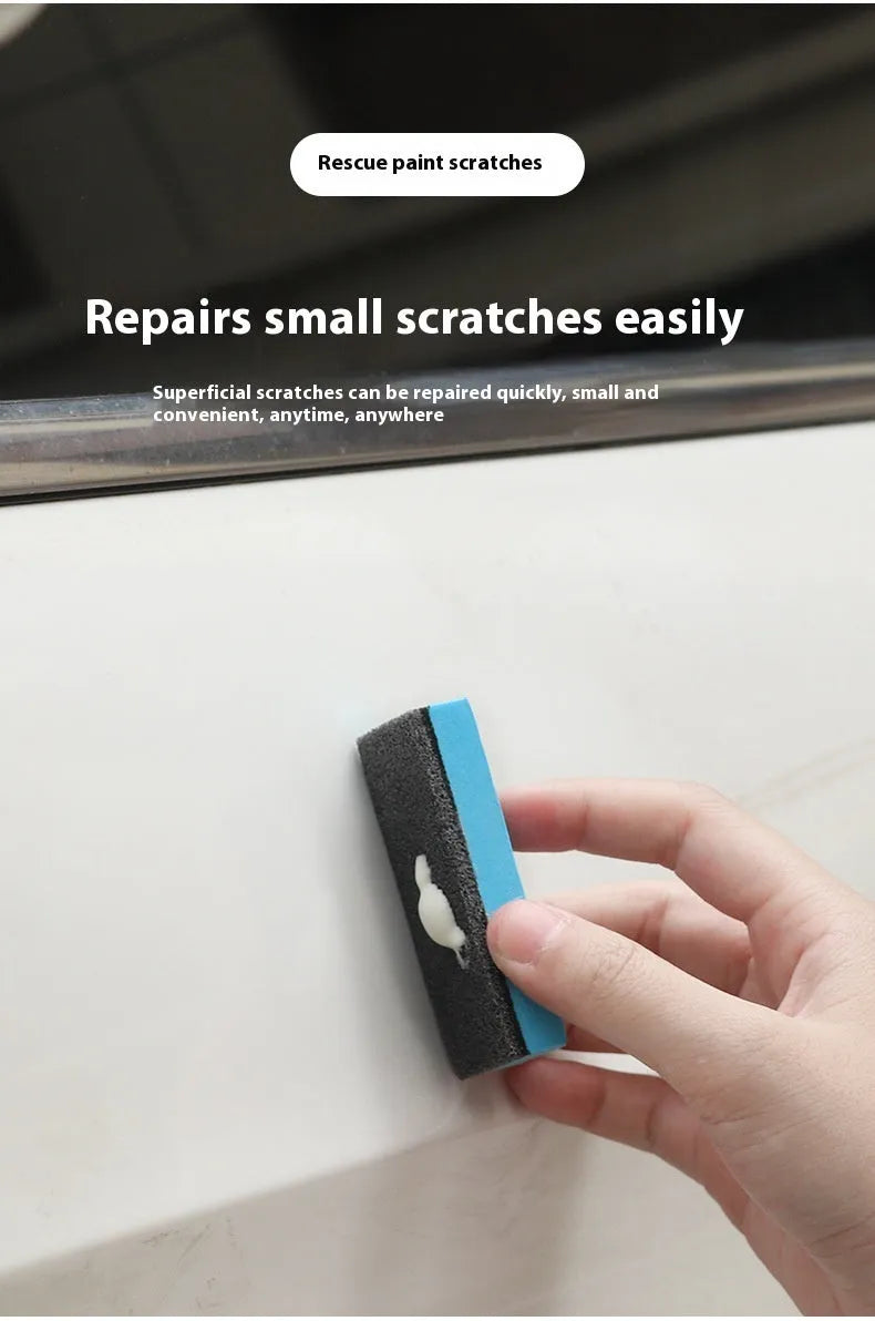 Car repair wax polishing kit with A and B wax containers and frosted sponge mop for scratch removal
