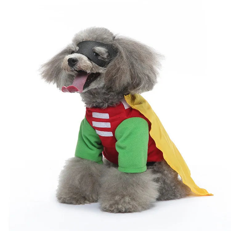 Dog butterfly wings cosplay outfit in polyester, available in sizes S M L XL and multiple colours