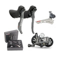 Aluminium alloy road bike transmission kit with manual change, finger dial, and short leg rear dial