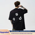 Men's loose fit cotton t-shirt with printed letter design in multiple colour options