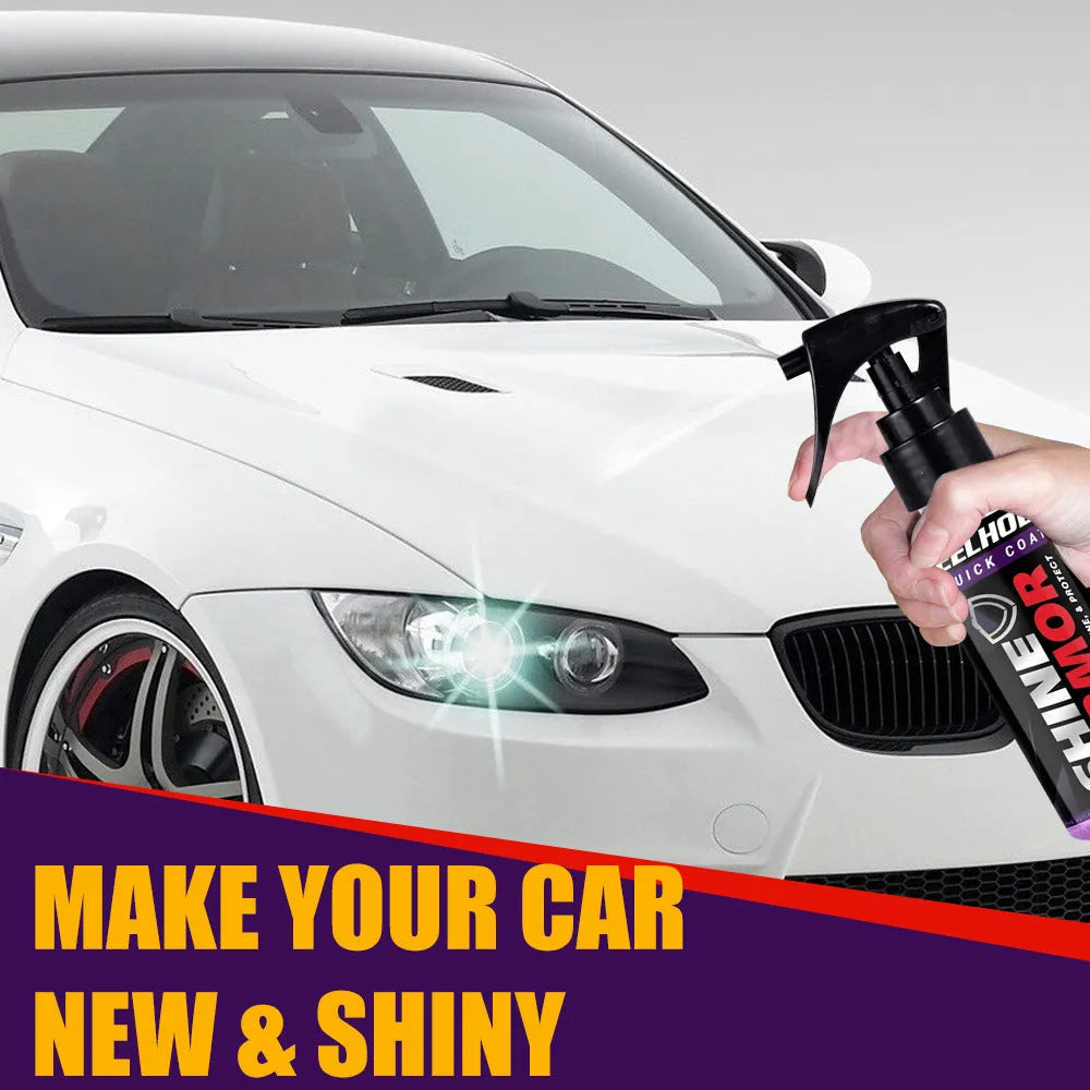 Purple car coating spray bottle in 30ml and 100ml sizes for vehicle maintenance