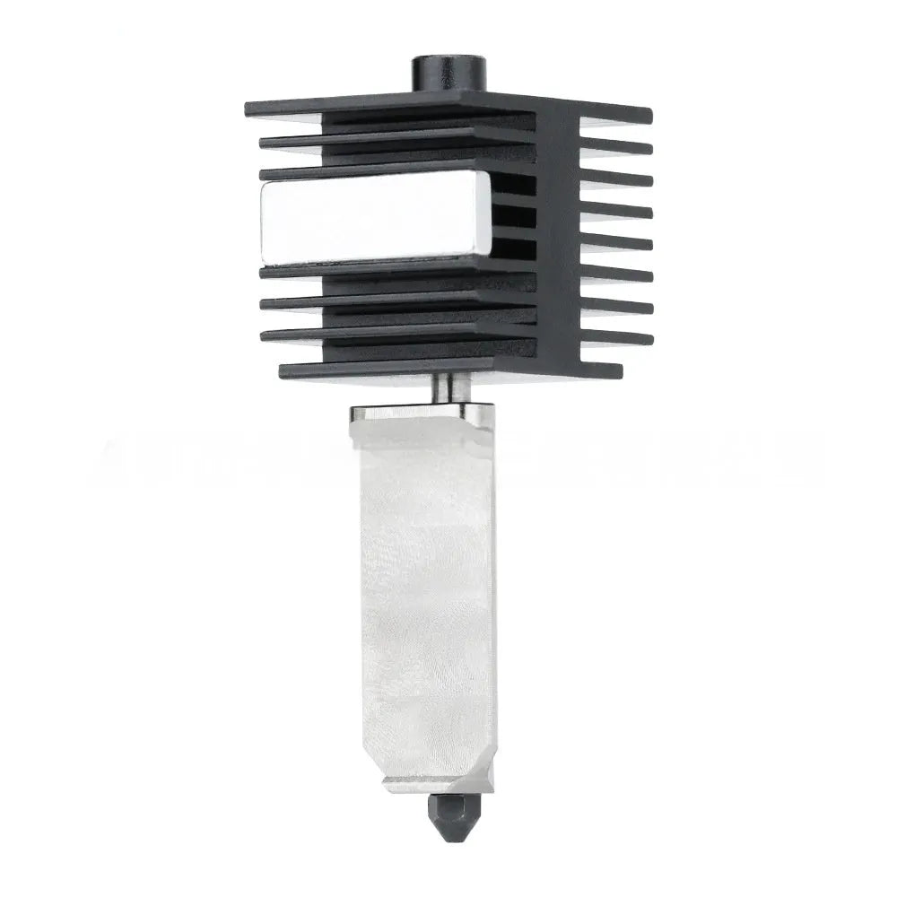 Bambu Lab A1 Mini hardened steel hot end nozzle assembly with black silicone sleeve