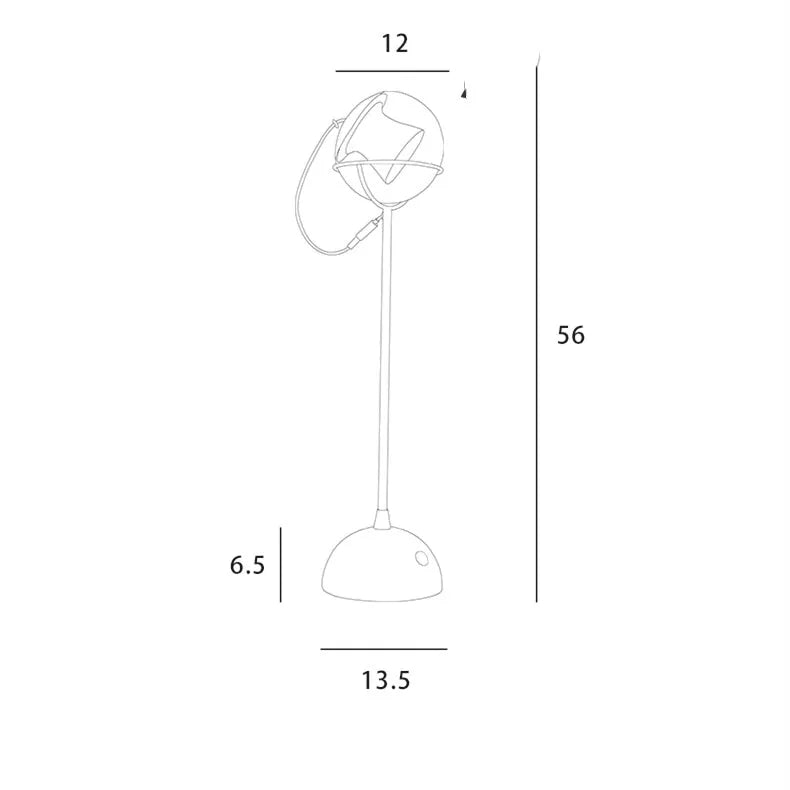 Creative glass desk lamp with dimmable LED light and touch switch control