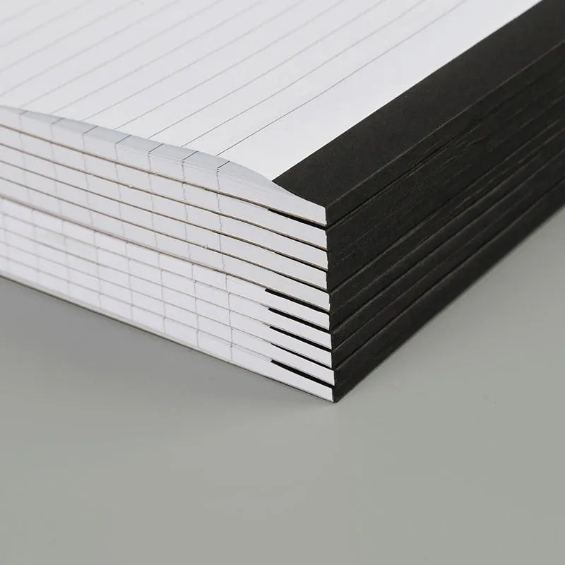 A4 tearable notebook with paper cover showing grid and blank page options