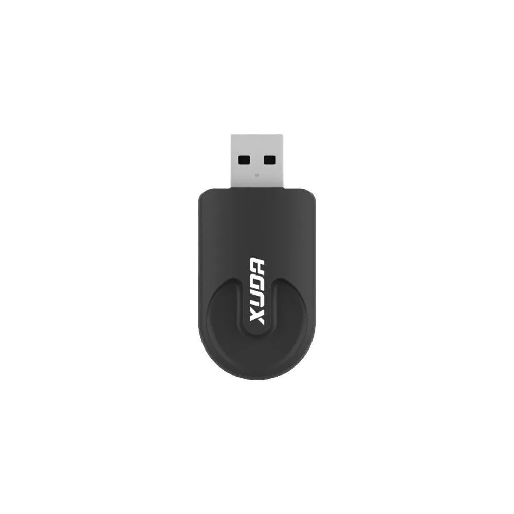 Black mini CarPlay USB interface adapter with compact dimensions for wireless smartphone connectivity in vehicles
