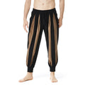 Men's straight cut casual trousers in khaki, brown, red, and yellow colours