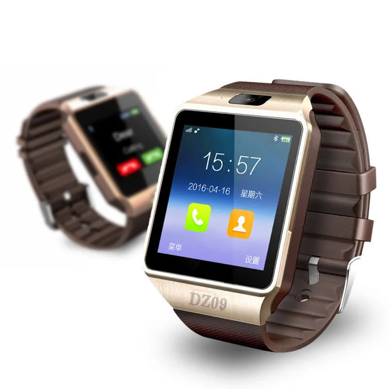 Smart watch with 1.44-inch touch screen and wrist strap, showing black colour option.
