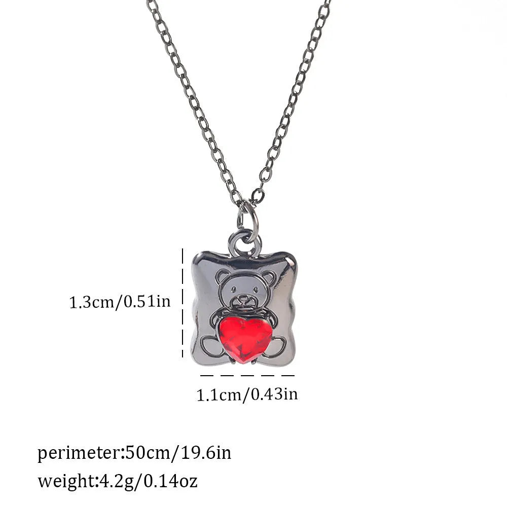 Dark style zinc alloy Halloween necklace with a spider or bat pendant on a regular chain.