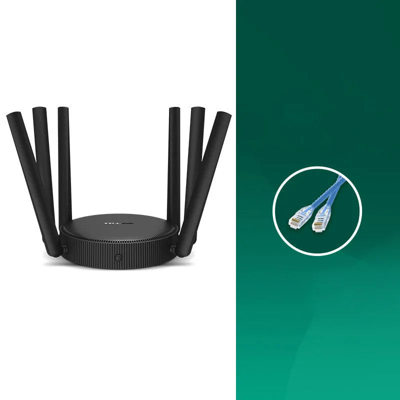 TL-WDR7661 AC1900 Gigabit wireless home router in a compact black casing.