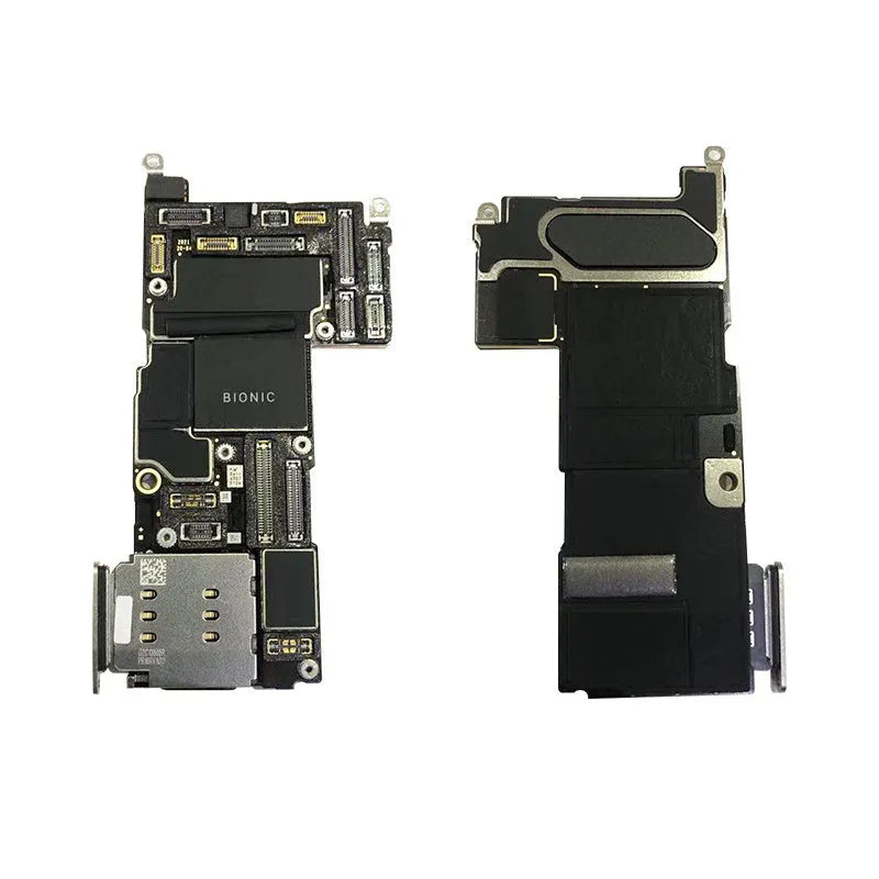 Silver-coloured iPhone logic board replacement part for 12 series models