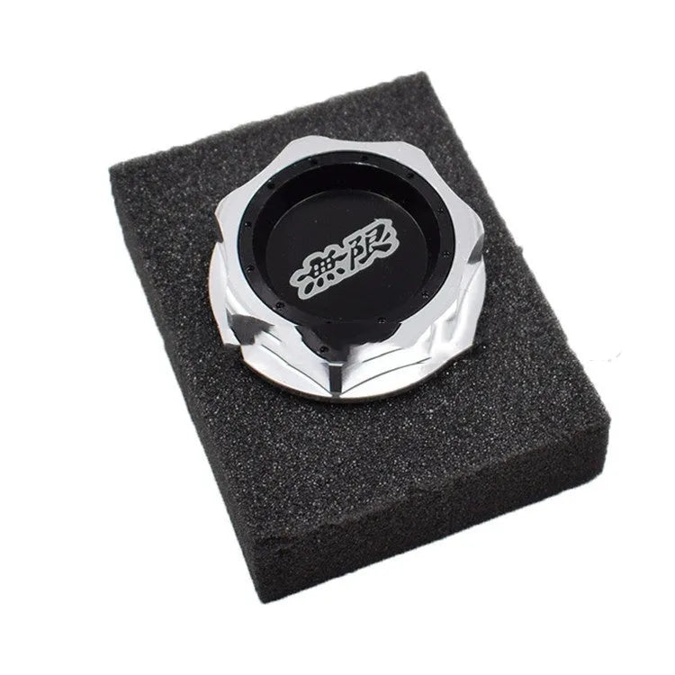 Aluminium alloy oil filter cap for Honda cars in red, blue, silver, black, purple, and gold colours.