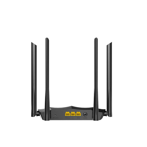 AC8 dual-band wireless router with Gigabit LAN ports measuring 365mm wide